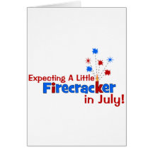 Expecting A Little Firecracker in July Greeting Card