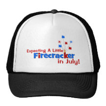 Expecting A Little Firecracker in July Mesh Hat