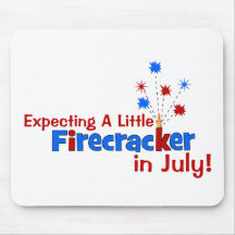 Expecting A Little Firecracker in July Mouse Pads