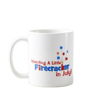 Expecting A Little Firecracker in July Mugs