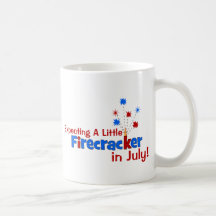 Expecting A Little Firecracker in July Mugs