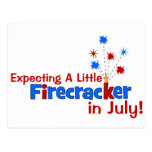 Expecting A Little Firecracker in July Postcards