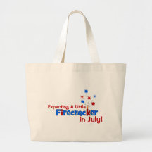 Expecting A Little Firecracker in July Tote Bag