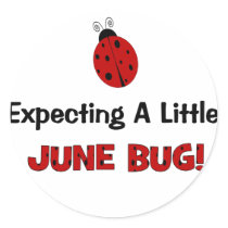 Expecting A Little June Bug Maternity Sticker