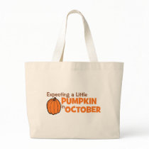 Expecting A Little Pumpkin In October Canvas Bag