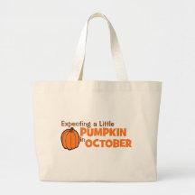 Expecting A Little Pumpkin In October Canvas Bag