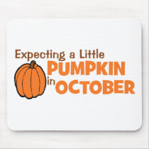 Expecting A Little Pumpkin In October Mousepads
