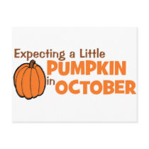 Expecting A Little Pumpkin In October Post Cards