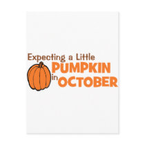 Expecting A Little Pumpkin In October Postcard