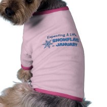 Expecting A Little Snowflake in January Maternity Pet T Shirt