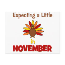 Expecting A Little Turkey in November! Postcards
