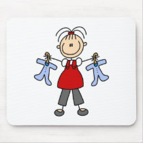 Expecting Baby Stick Figure Mousepad
