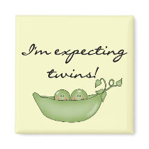 Expecting Twins - Peas in a Pod Fridge Magnet