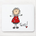 Expecting Twins Stick Figure Mousepad by stick_figures Expecting Twins Stick Figure Mousepad