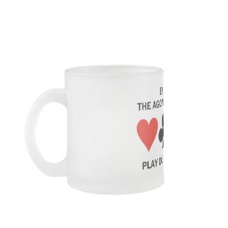 Experience Agony Ecstasy Play Duplicate Bridge zazzle_mug