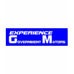 Experience Government Motors t-shirts