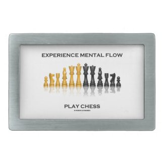 Experience Mental Flow Play Chess (Chess Set) Belt Buckles