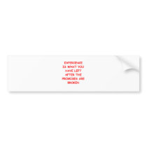 EXPERIENCE.png Bumper Stickers