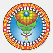 Experience The Rush Round Stickers