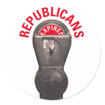 Expired Meter for Republicans stickers by rgb_hmo Expired Meter for Republicans stickers