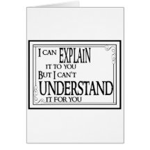 Explain vs Understand Greeting Card