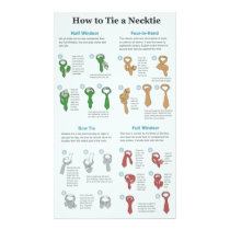 Explanation Chart of How to Tie a Necktie Photograph