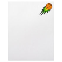 Exploding basketball customized letterhead