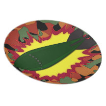 Exploding Bomb Dinner Plates