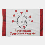 Exploding Love Head Kitchen Towel