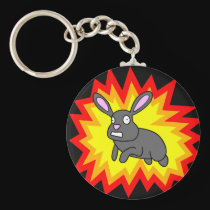 Exploding Rabbit Keychain keychains