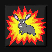 Exploding Rabbit Magnet magnets