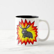 Exploding Rabbit Mug mugs