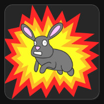 Exploding Rabbit Stickers stickers
