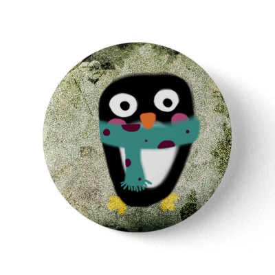 Exploring Antarctica Galapagos penguin bird button