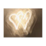 Exploring the light: hearts postcard