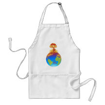 Explosion earth disaster concept apron