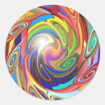 Explosion Round Stickers