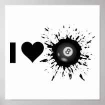 Explosive I Love Billiard Poster