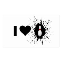 Explosive I Love Bowling 2 Business Card Templates