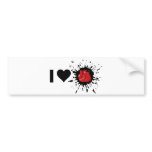 Explosive I Love Boxing Bumper Stickers