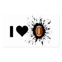 Explosive I Love Football Business Card Template