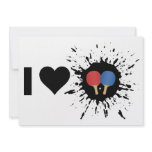 Explosive I Love Ping pong Custom Invitations