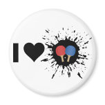 Explosive I Love Ping pong Magnets