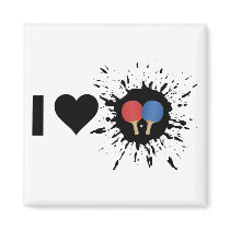 Explosive I Love Ping pong Fridge Magnets