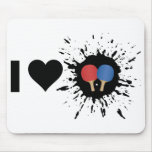 Explosive I Love Ping pong Mouse Pad