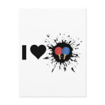 Explosive I Love Ping pong Postcard