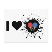 Explosive I Love Ping pong Post Cards
