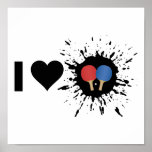 Explosive I Love Ping pong Print