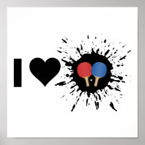 Explosive I Love Ping pong Print