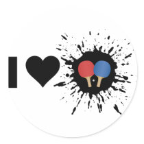 Explosive I Love Ping pong Sticker